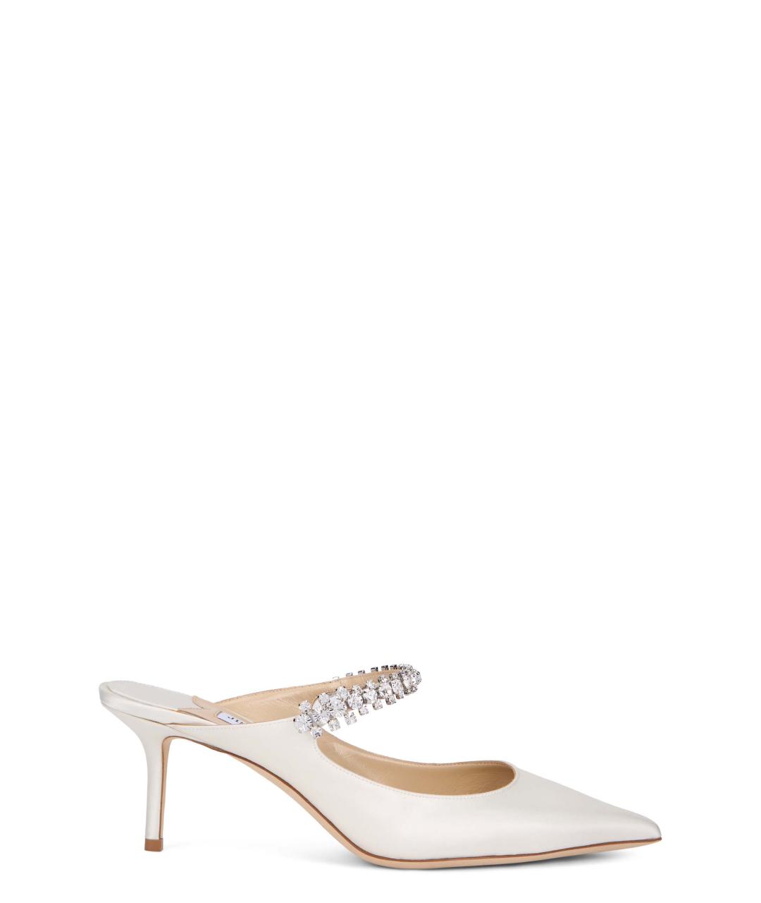 JIMMY CHOO Бежевые кожаные мюли, фото 1