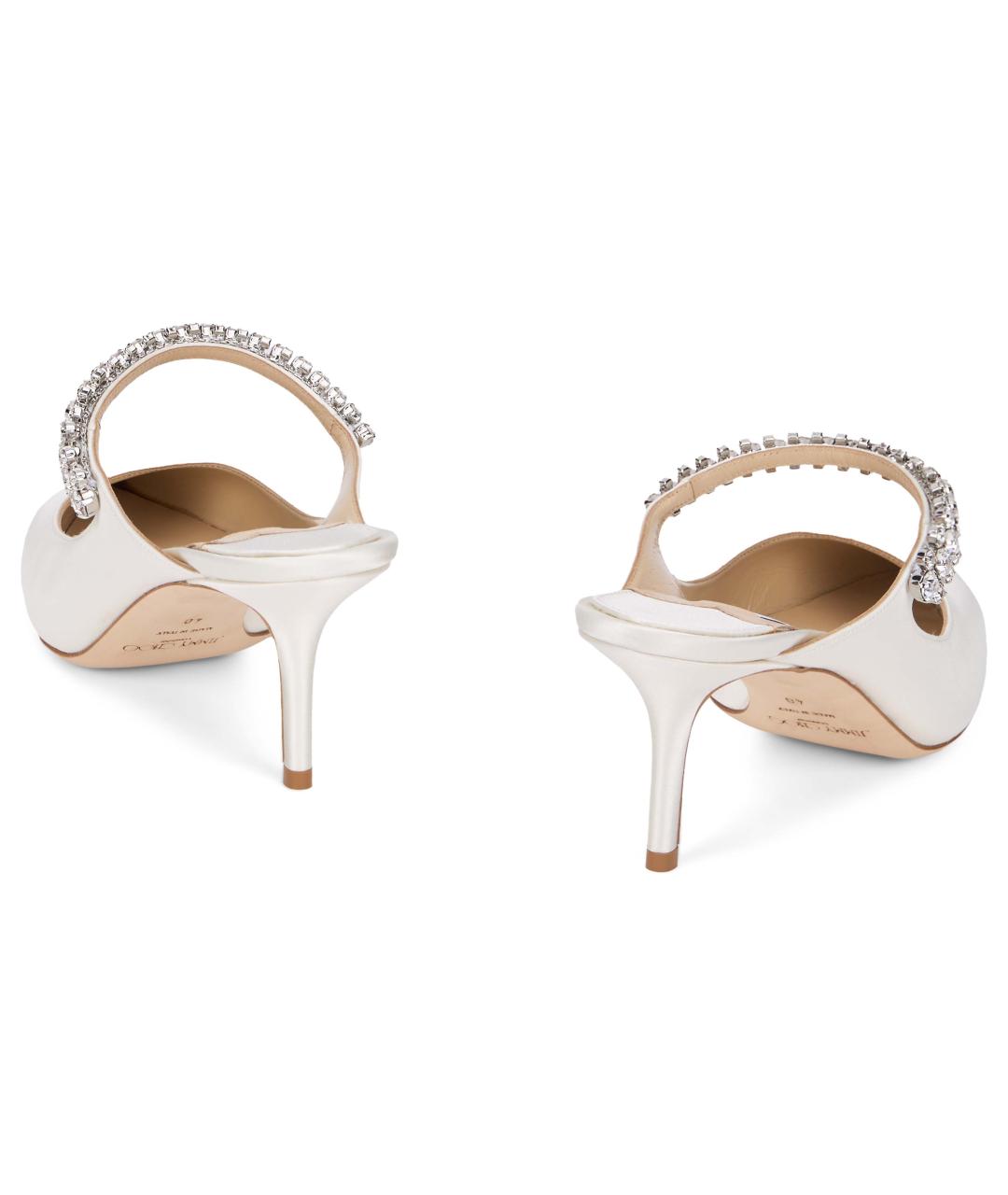 JIMMY CHOO Бежевые кожаные мюли, фото 4