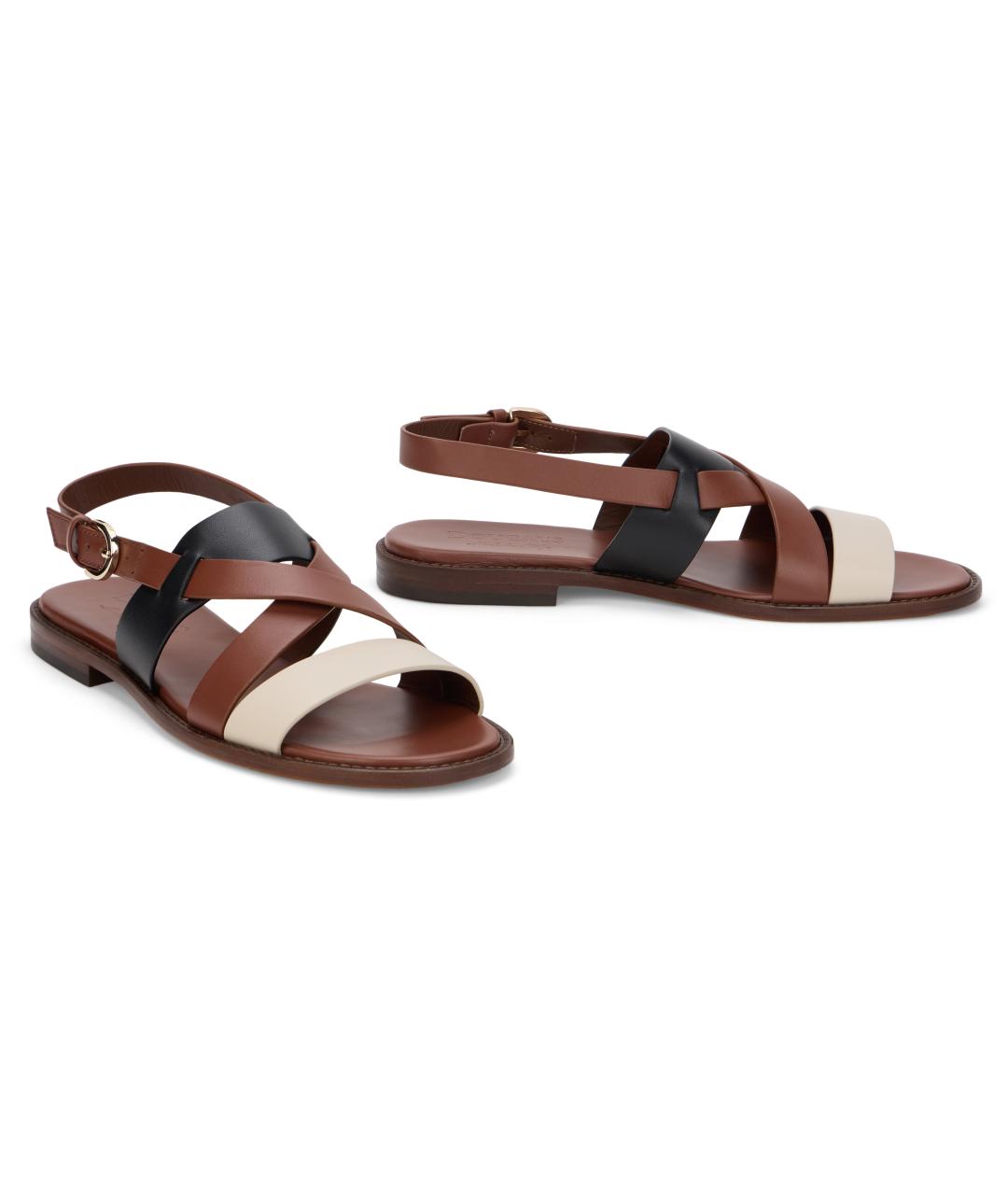 DOUCAL'S Коричневые кожаные сандалии, фото 2