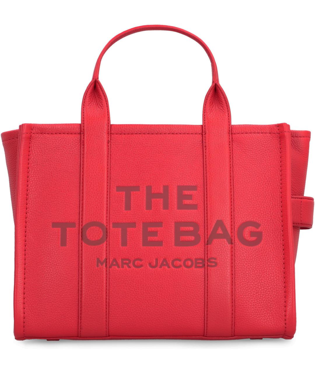 MARC JACOBS Красная кожаная сумка тоут, фото 2