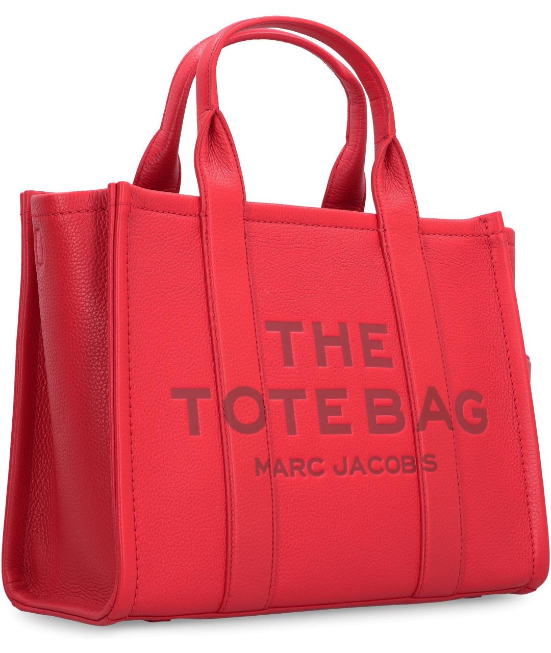 MARC JACOBS Красная кожаная сумка тоут, фото 3