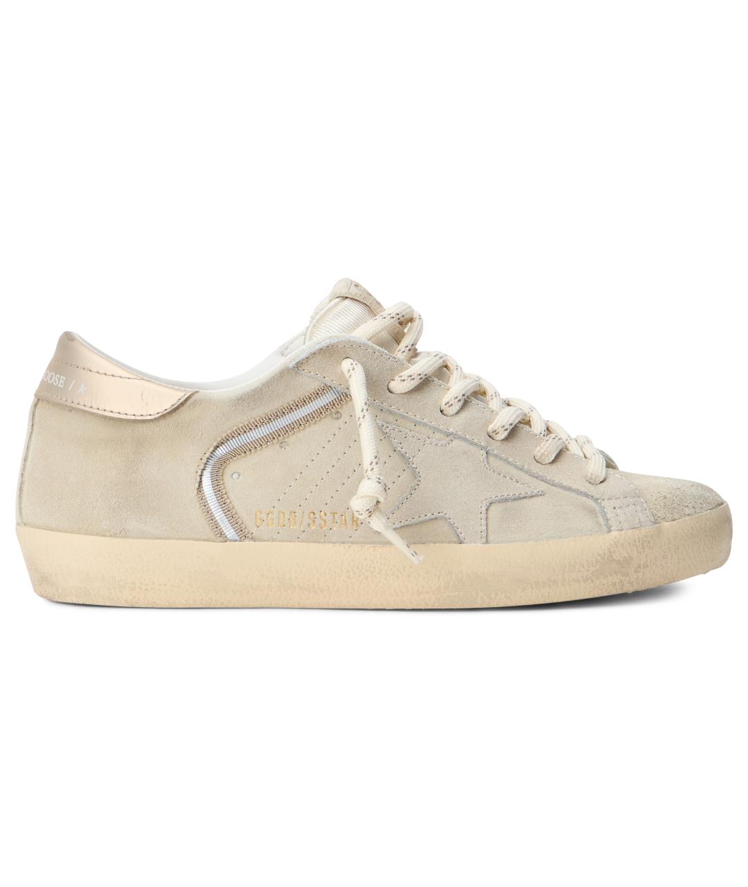 GOLDEN GOOSE Бежевые замшевые кеды, фото 2
