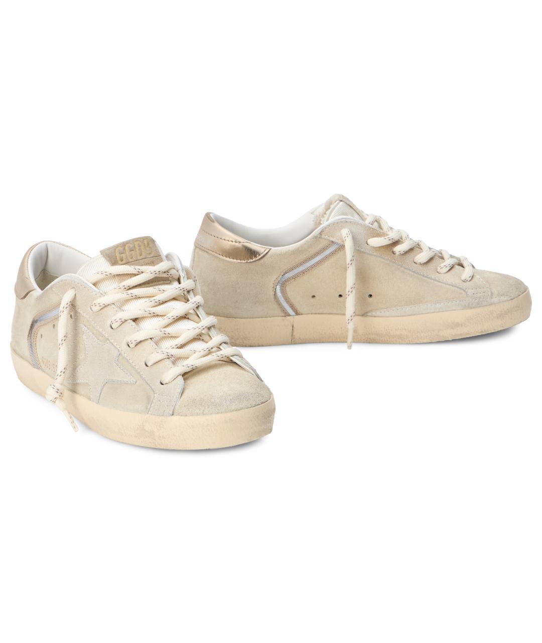 GOLDEN GOOSE Бежевые замшевые кеды, фото 3