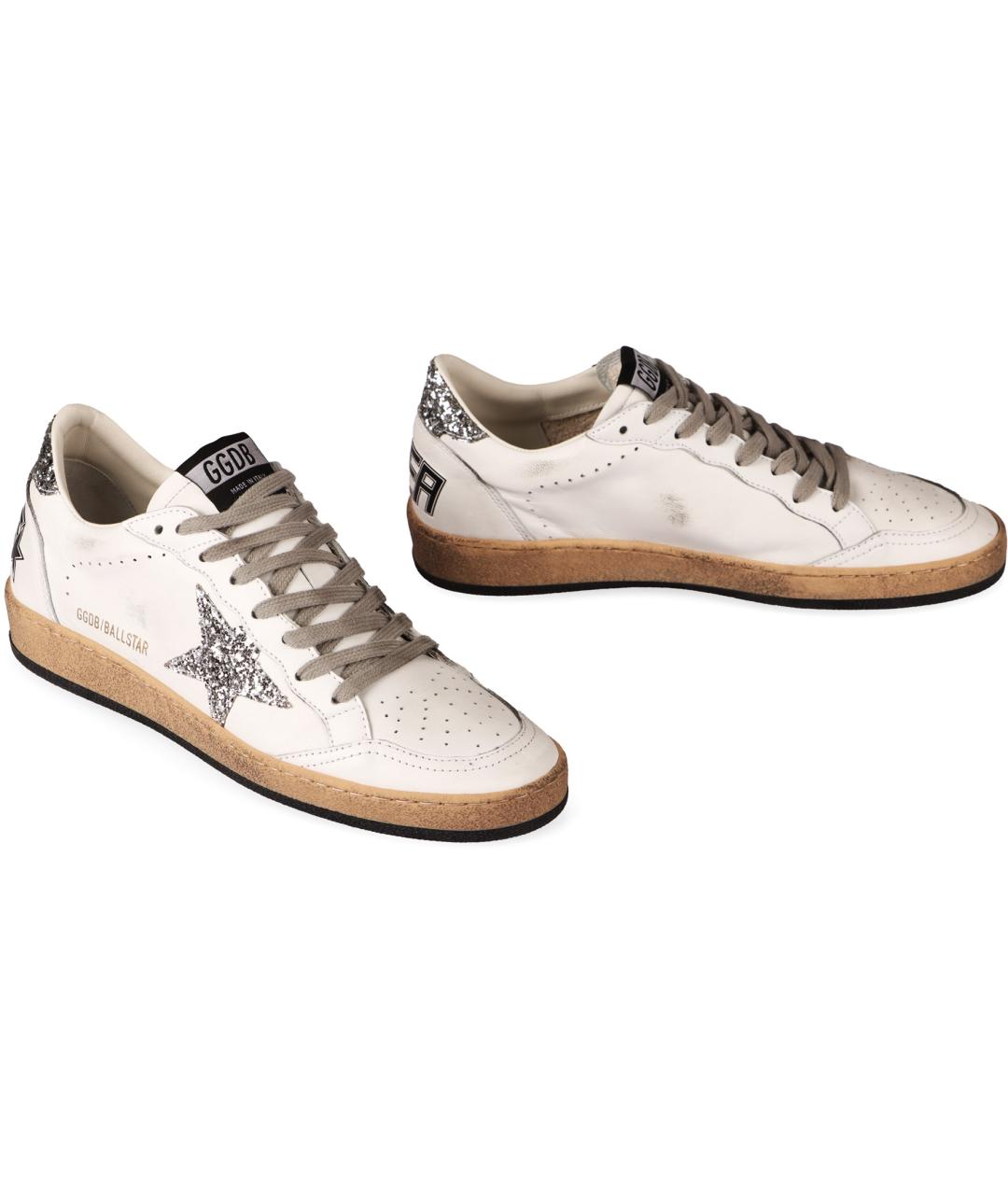 GOLDEN GOOSE Белые кожаные кеды, фото 3