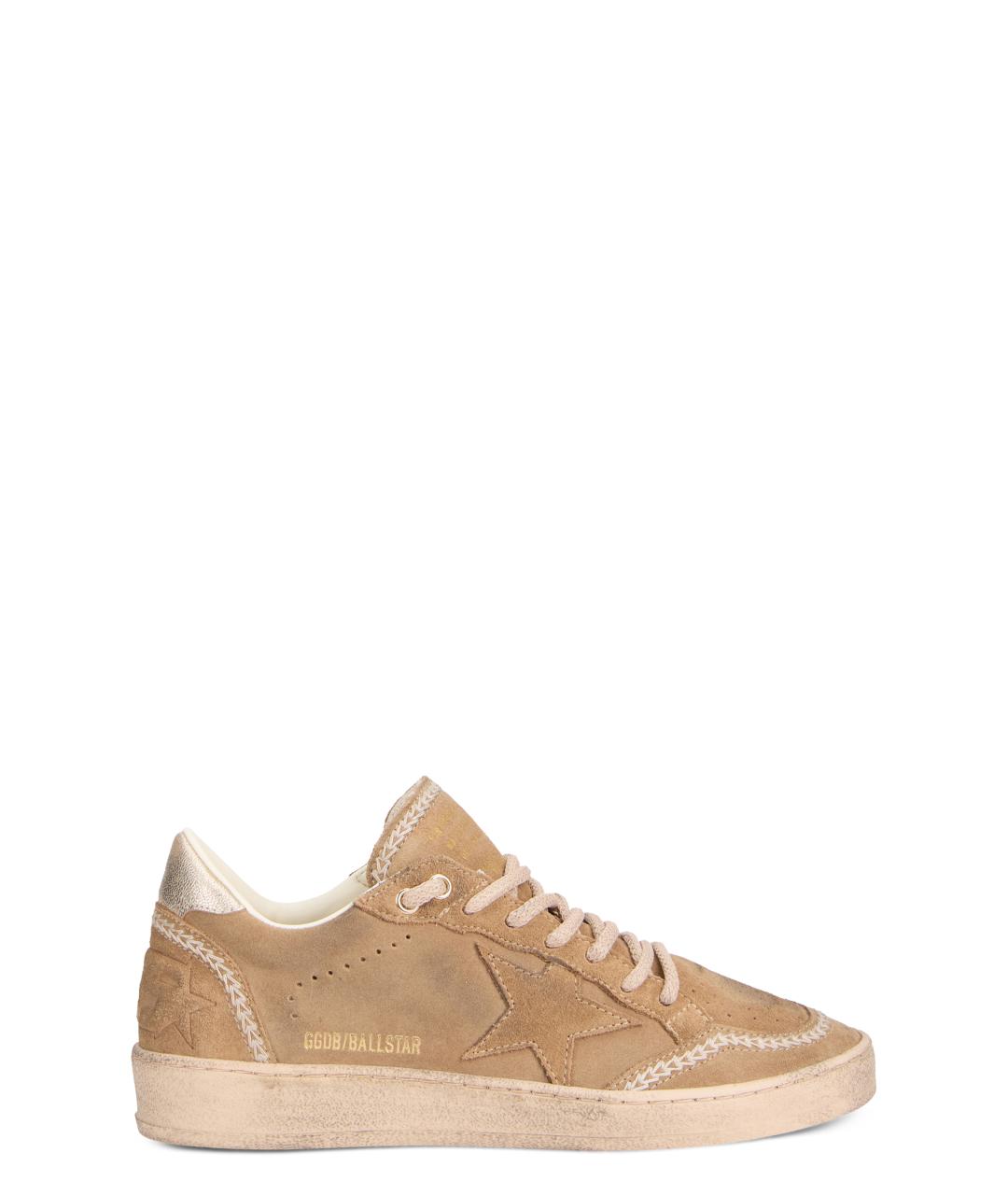 GOLDEN GOOSE Бежевые замшевые кеды, фото 1