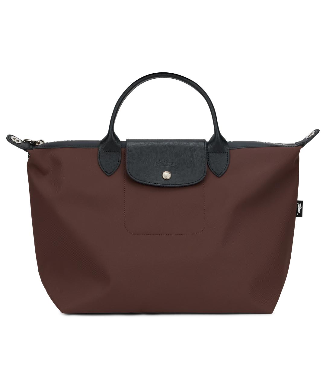 LONGCHAMP Коричневая хлопковая сумка тоут, фото 2