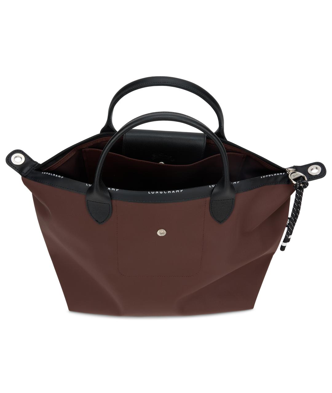 LONGCHAMP Коричневая хлопковая сумка тоут, фото 5