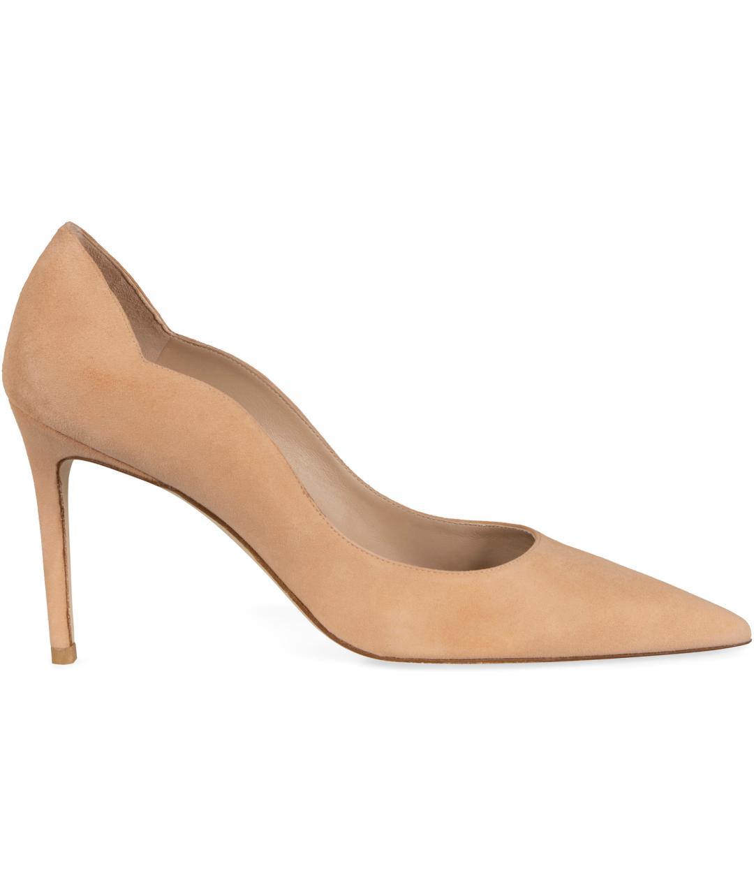 STUART WEITZMAN Бежевые замшевые туфли, фото 2