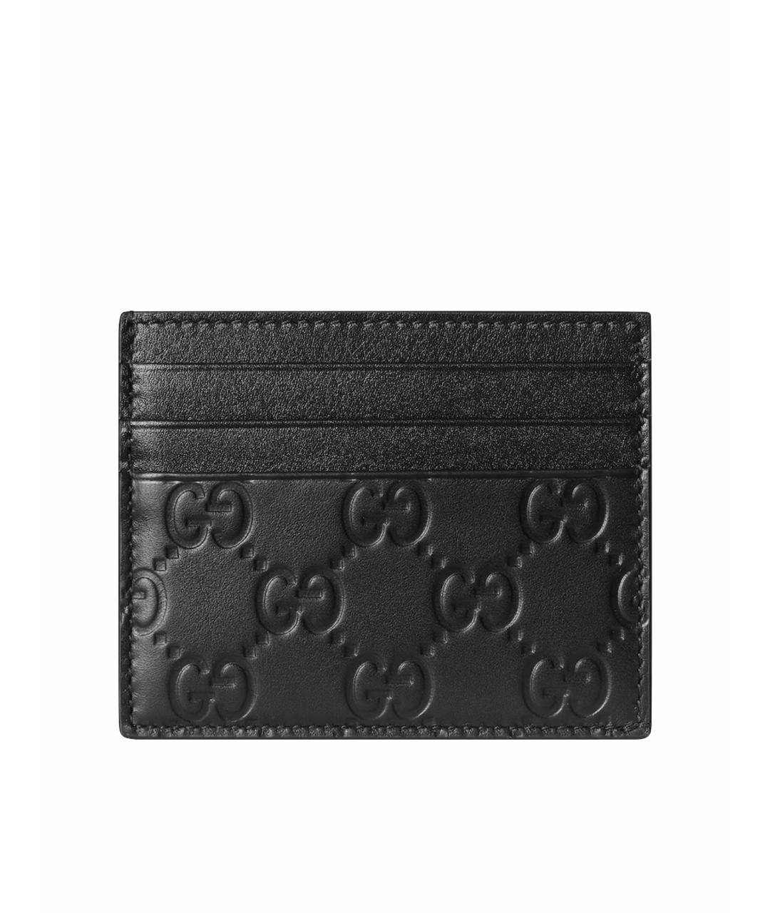 GUCCI Черный кожаный кардхолдер, фото 1