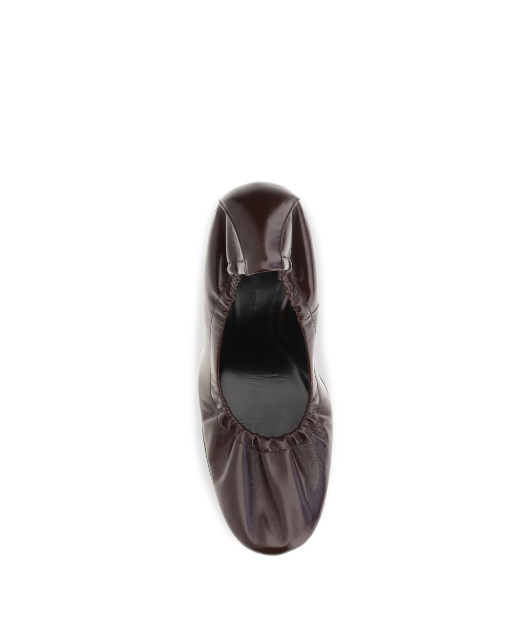 PHOEBE PHILO Бордовые кожаные туфли, фото 4