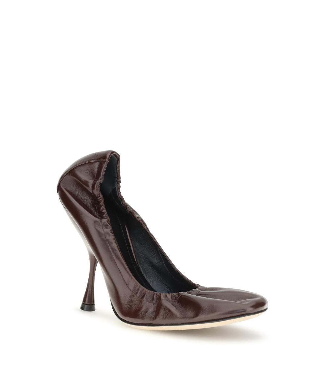 PHOEBE PHILO Бордовые кожаные туфли, фото 2
