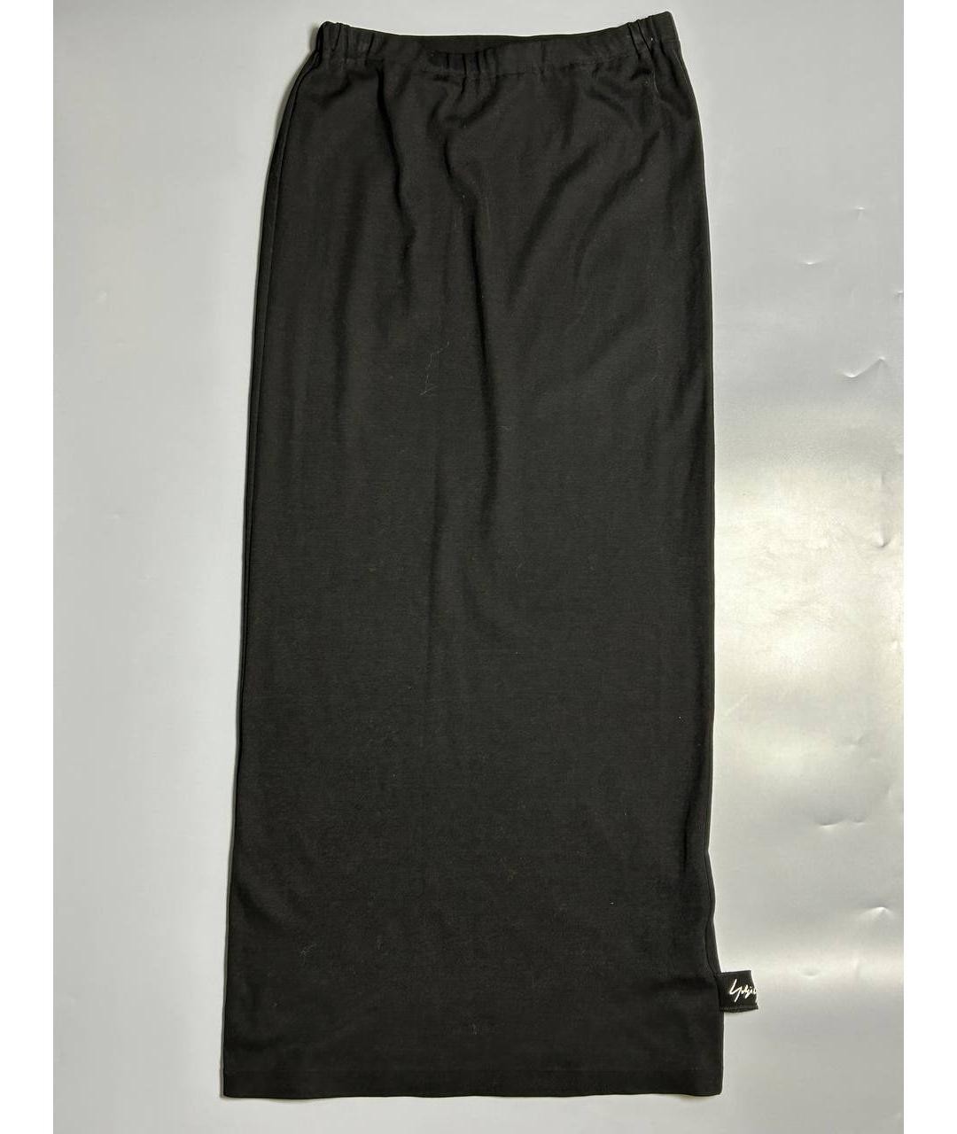 YOHJI YAMAMOTO Черная хлопковая юбка макси, фото 9