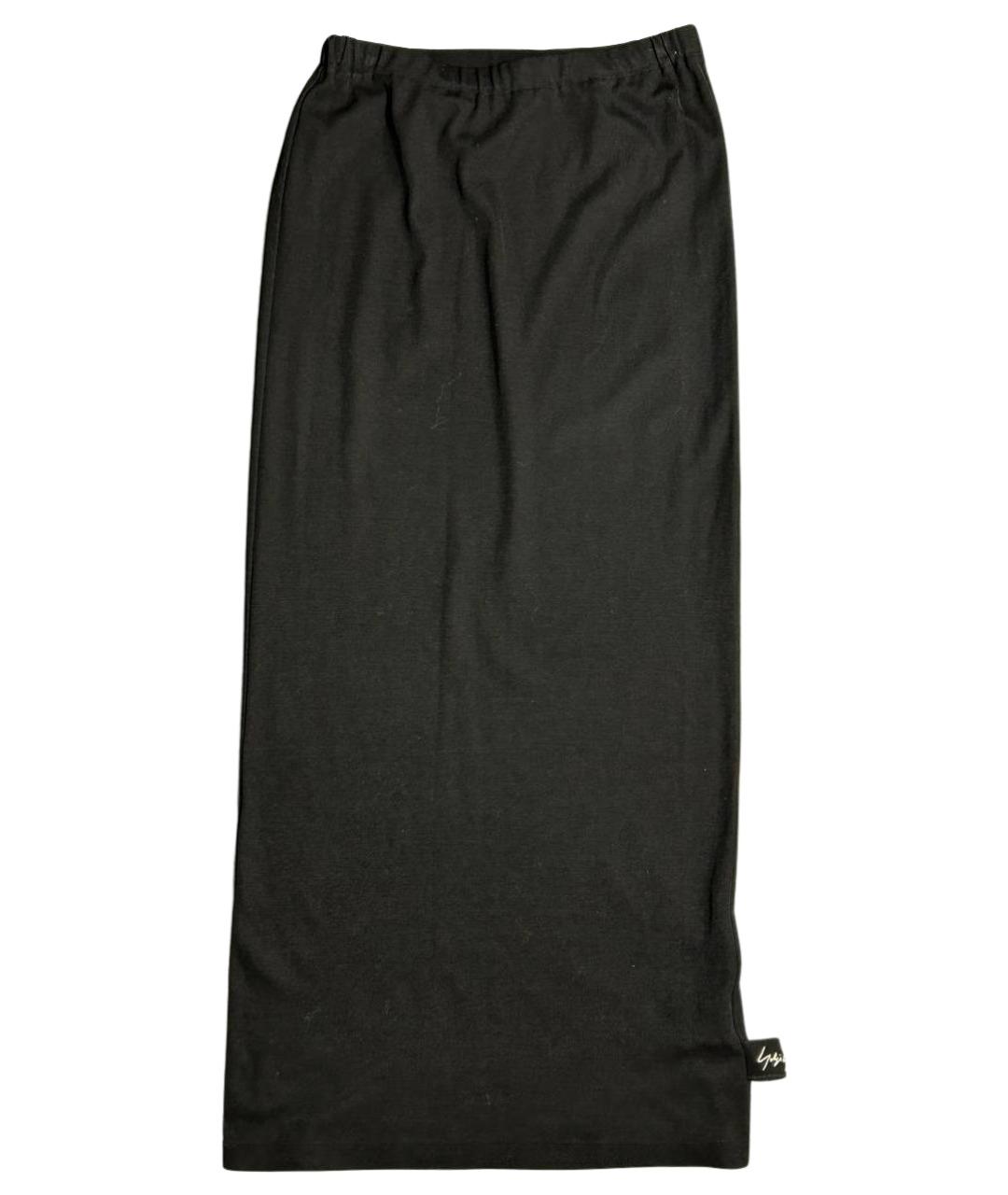 YOHJI YAMAMOTO Черная хлопковая юбка макси, фото 1
