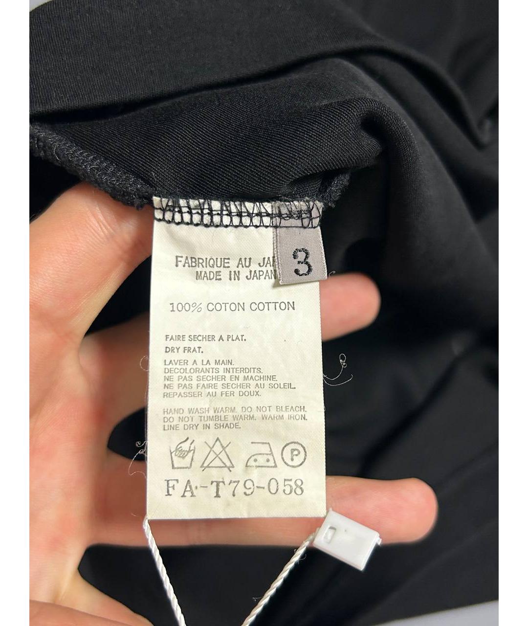 YOHJI YAMAMOTO Черная хлопковая юбка макси, фото 5
