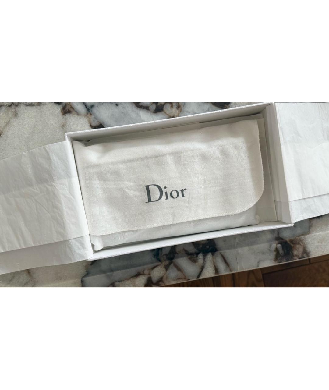 CHRISTIAN DIOR Черный кожаный кошелек, фото 7