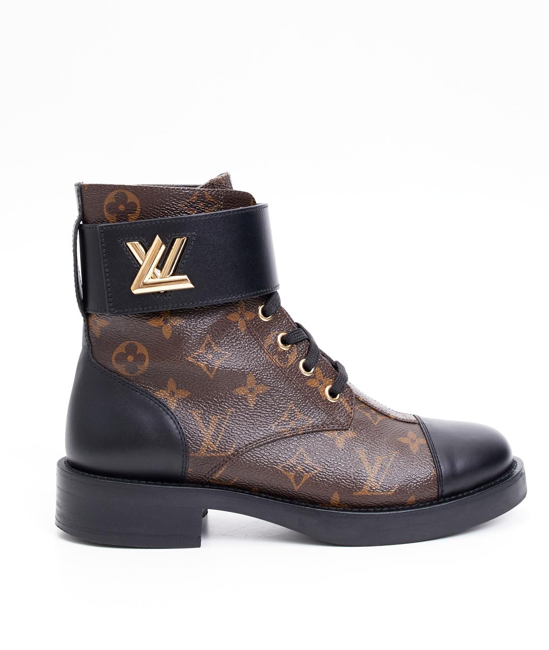 LOUIS VUITTON Коричневые кожаные ботинки, фото 7