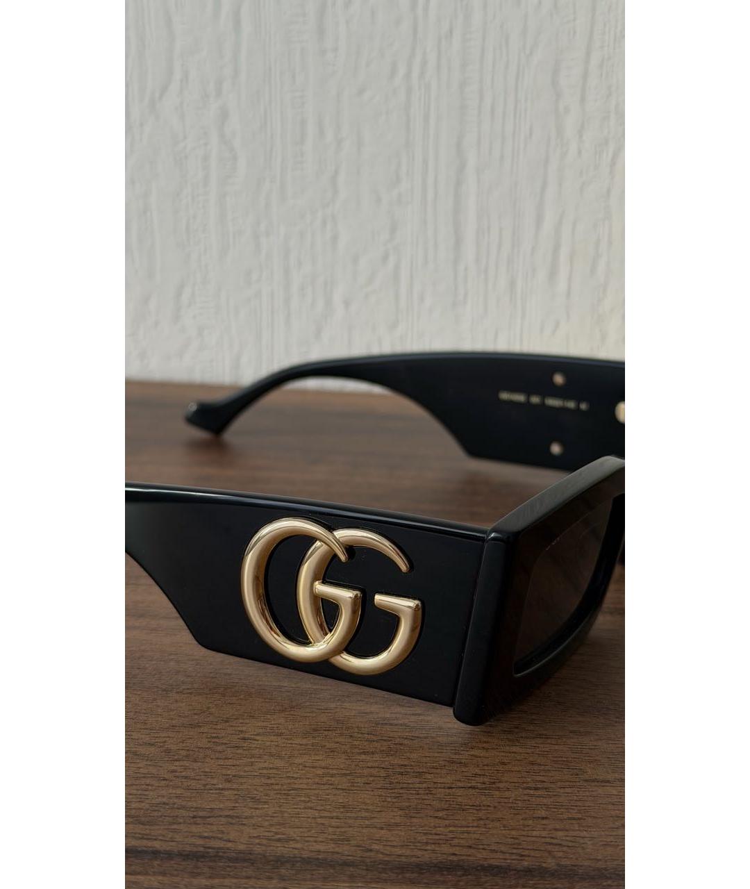 GUCCI Черные пластиковые солнцезащитные очки, фото 3