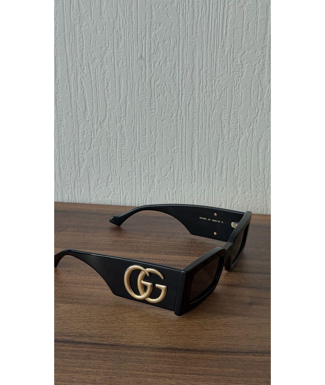 GUCCI Черные пластиковые солнцезащитные очки, фото 2