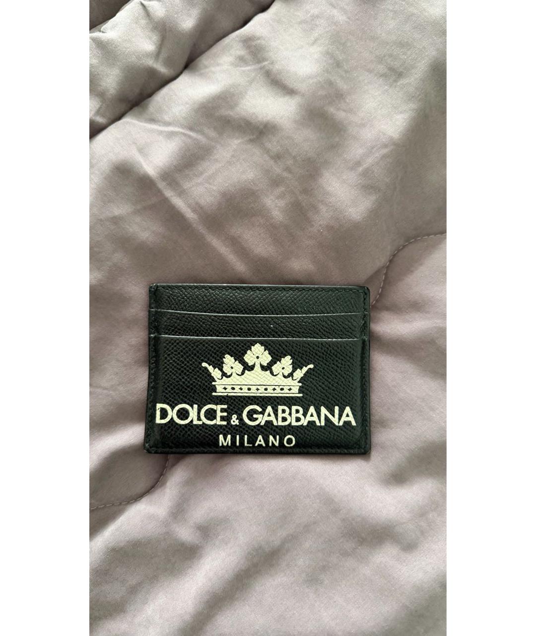 DOLCE&GABBANA Черный кожаный кардхолдер, фото 3