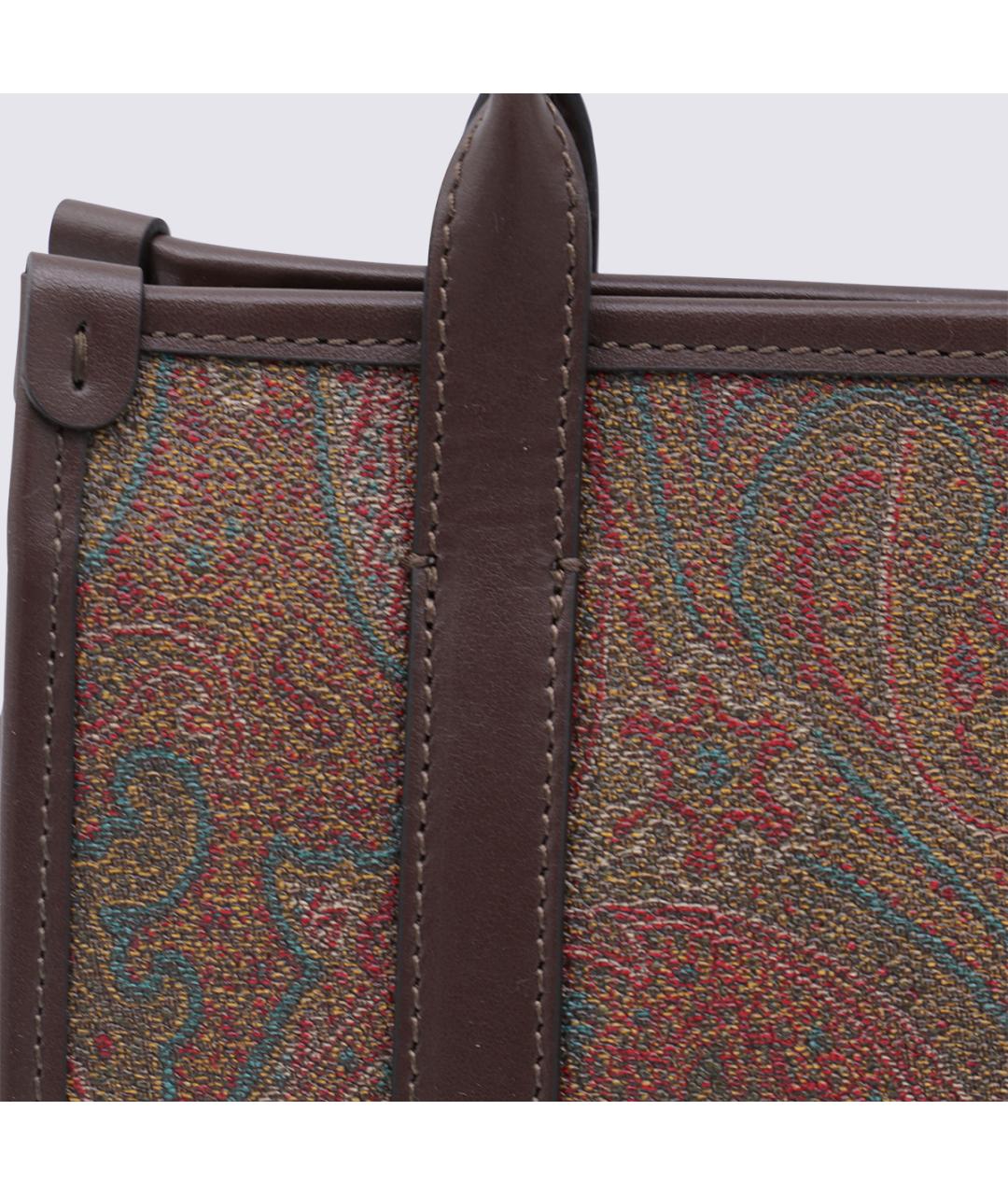 ETRO Коричневая хлопковая сумка тоут, фото 4