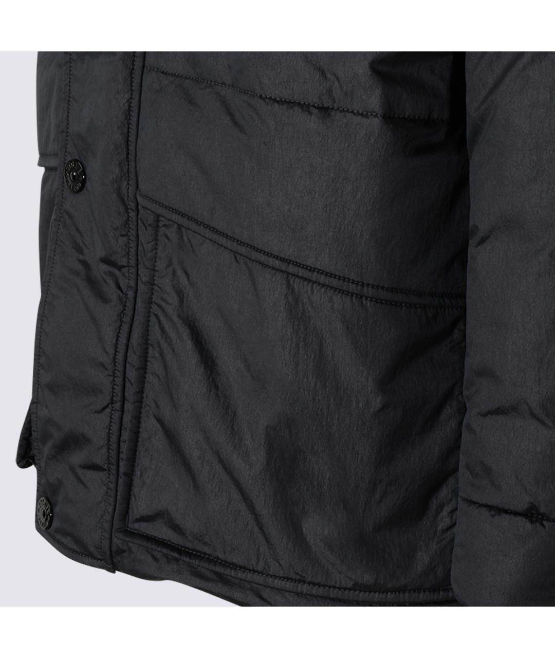 STONE ISLAND Синий полиамидовый пуховик, фото 4