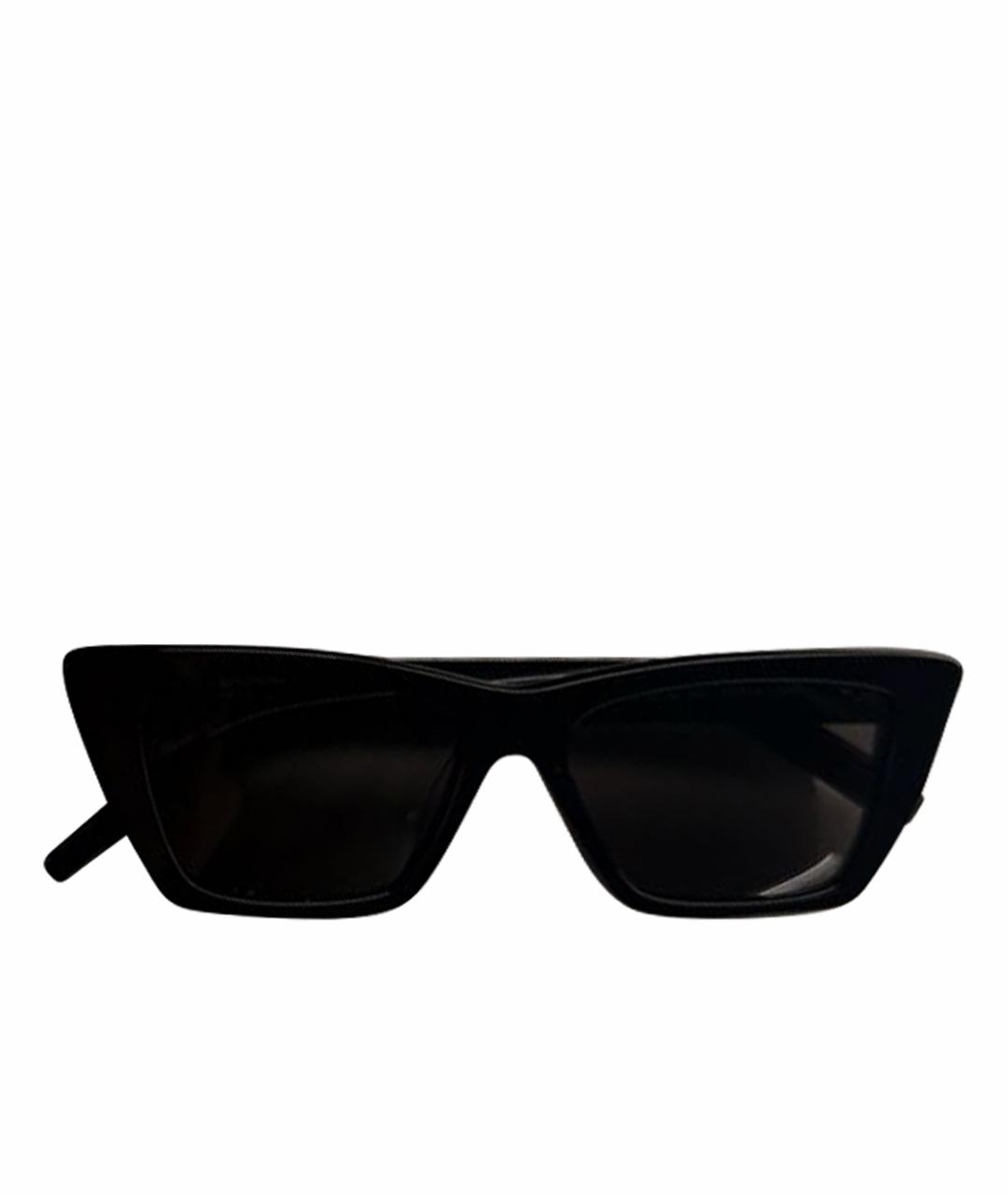 SAINT LAURENT Черные пластиковые солнцезащитные очки, фото 1
