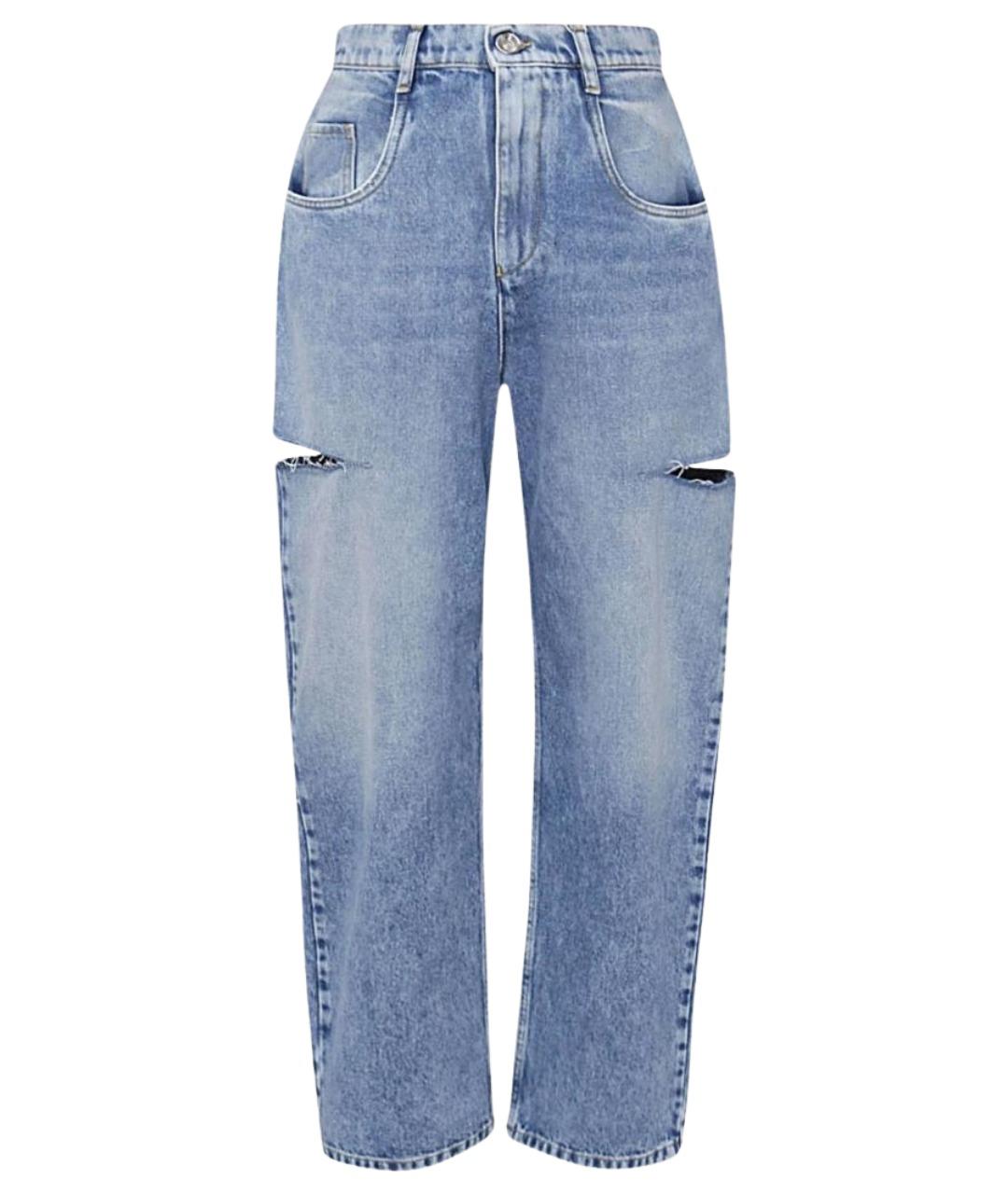 MAISON MARGIELA Синие хлопковые прямые джинсы, фото 1