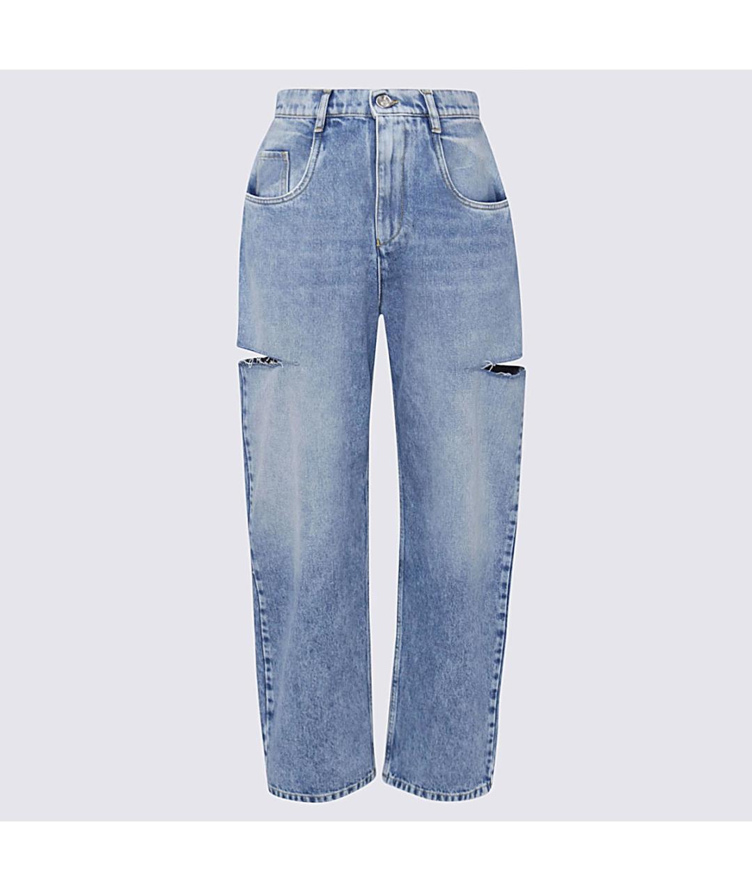 MAISON MARGIELA Синие хлопковые прямые джинсы, фото 3