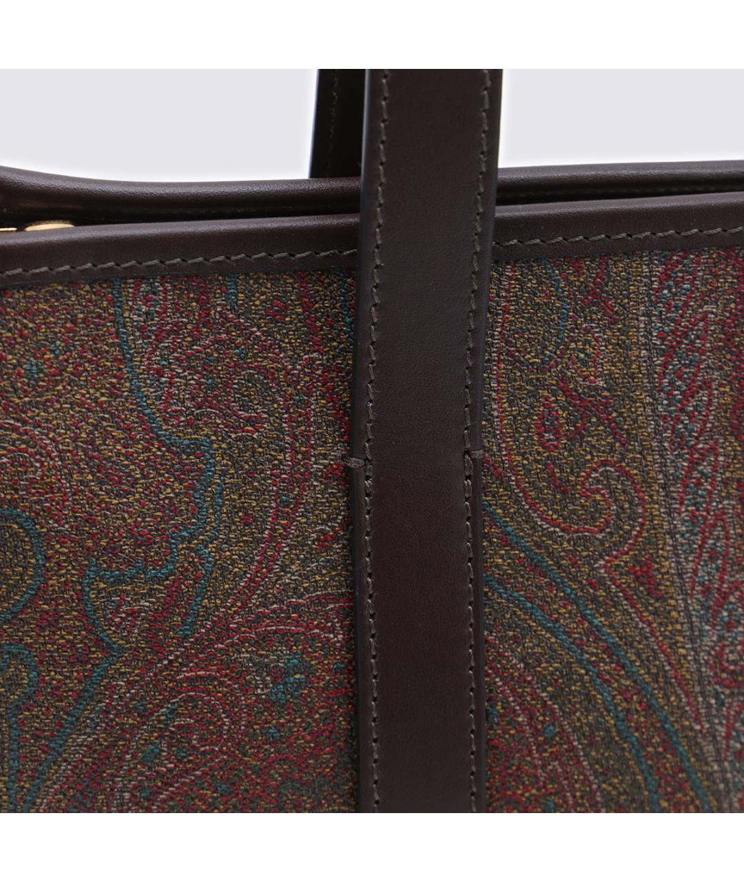 ETRO Коричневая хлопковая сумка тоут, фото 4