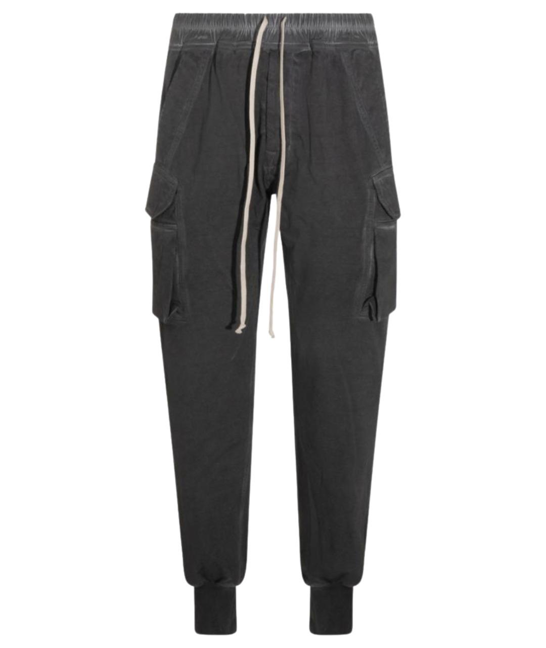 RICK OWENS DRKSHDW Черные хлопковые повседневные брюки, фото 1