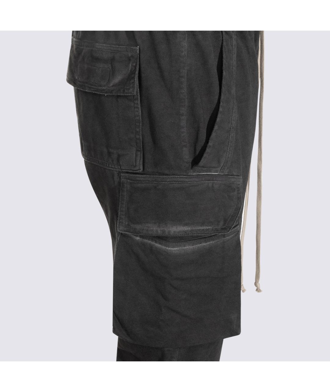 RICK OWENS DRKSHDW Черные хлопковые повседневные брюки, фото 4