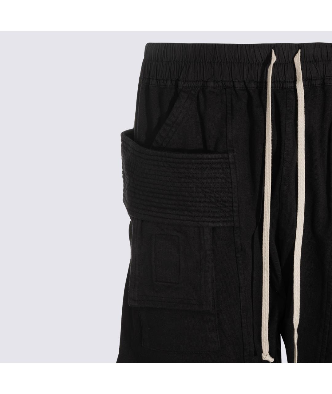 RICK OWENS DRKSHDW Черные хлопковые повседневные брюки, фото 3