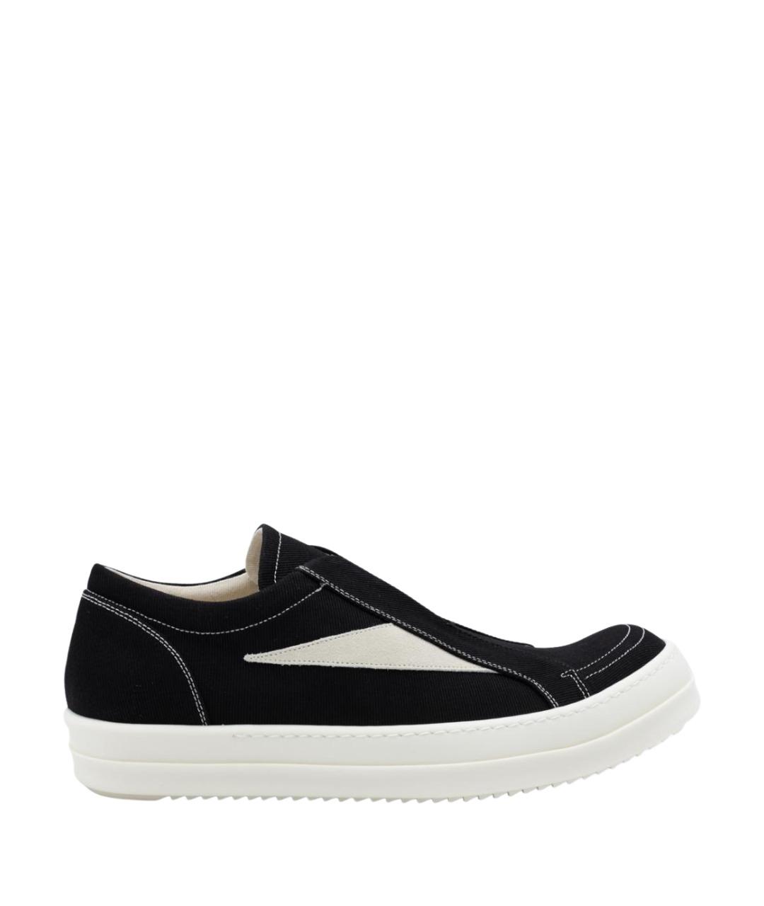 RICK OWENS DRKSHDW Черные кожаные низкие кроссовки / кеды, фото 1
