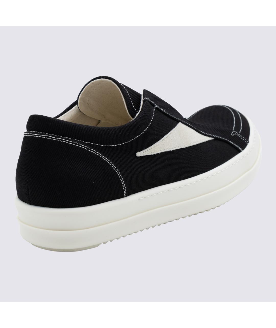 RICK OWENS DRKSHDW Черные кожаные низкие кроссовки / кеды, фото 3