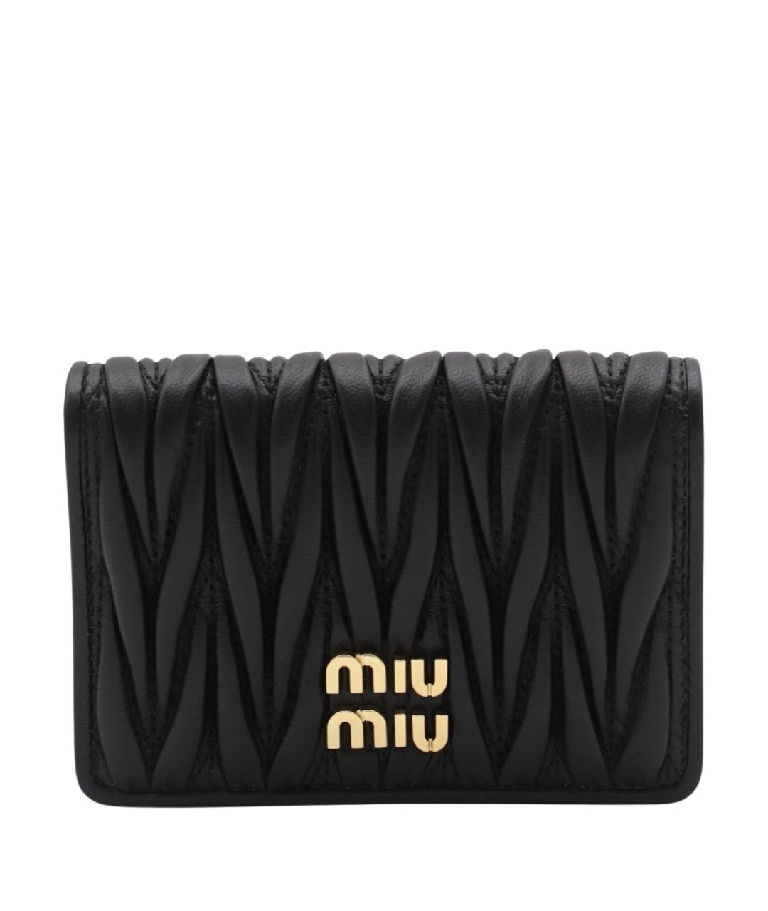 MIU MIU Черный кожаный кошелек, фото 1