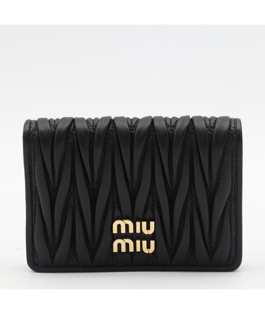MIU MIU Черный кожаный кошелек, фото 3