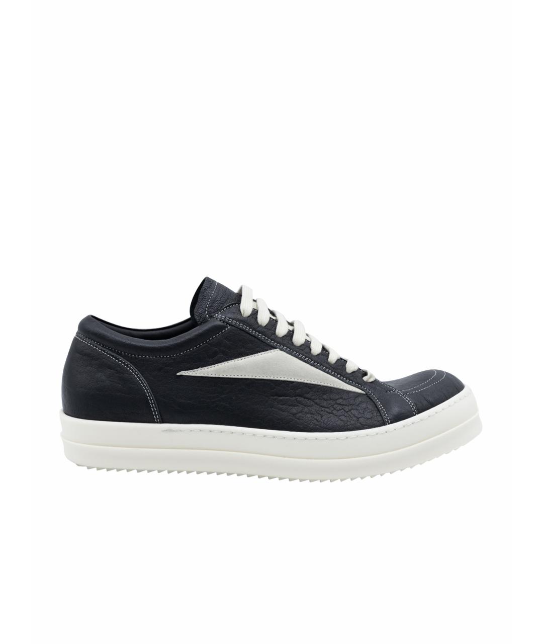 RICK OWENS DRKSHDW Черные кожаные низкие кроссовки / кеды, фото 1