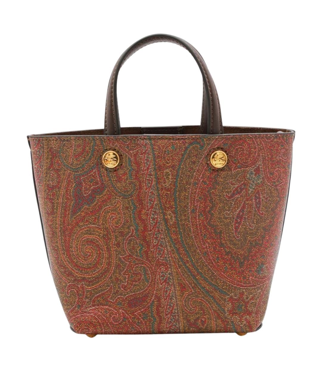 ETRO Коричневая хлопковая сумка тоут, фото 1