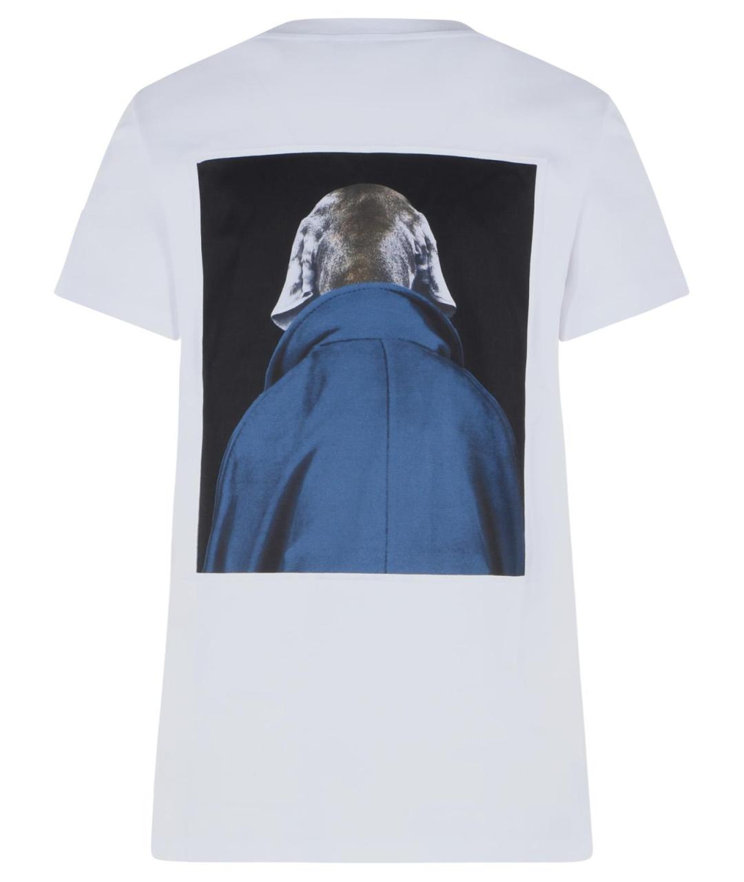 MAX MARA Синяя хлопковая футболка, фото 3