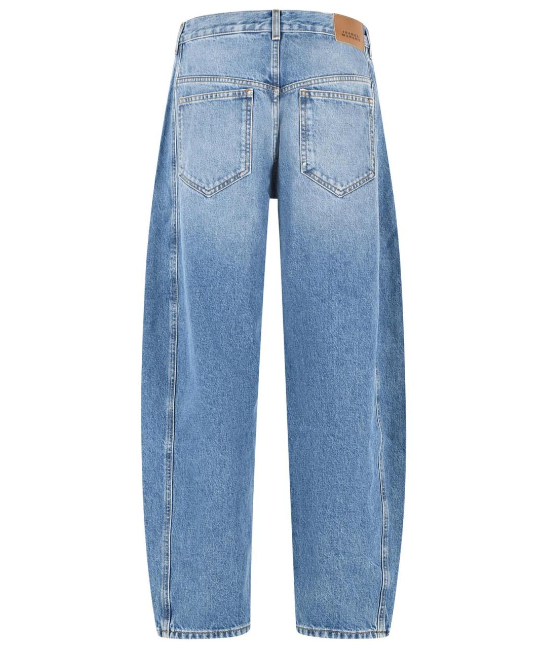 ISABEL MARANT Голубые хлопковые прямые джинсы, фото 3