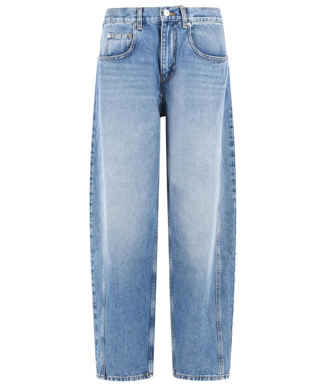ISABEL MARANT Голубые хлопковые прямые джинсы, фото 1