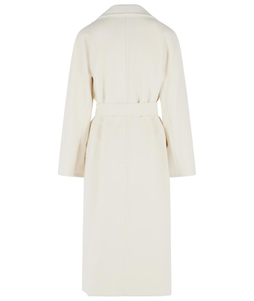MAX MARA Белое шерстяное пальто, фото 3