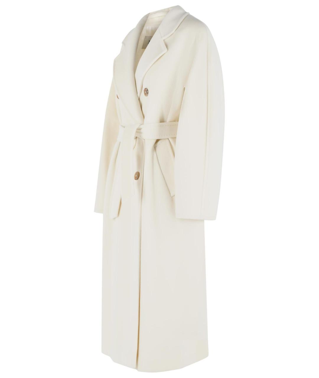 MAX MARA Белое шерстяное пальто, фото 2