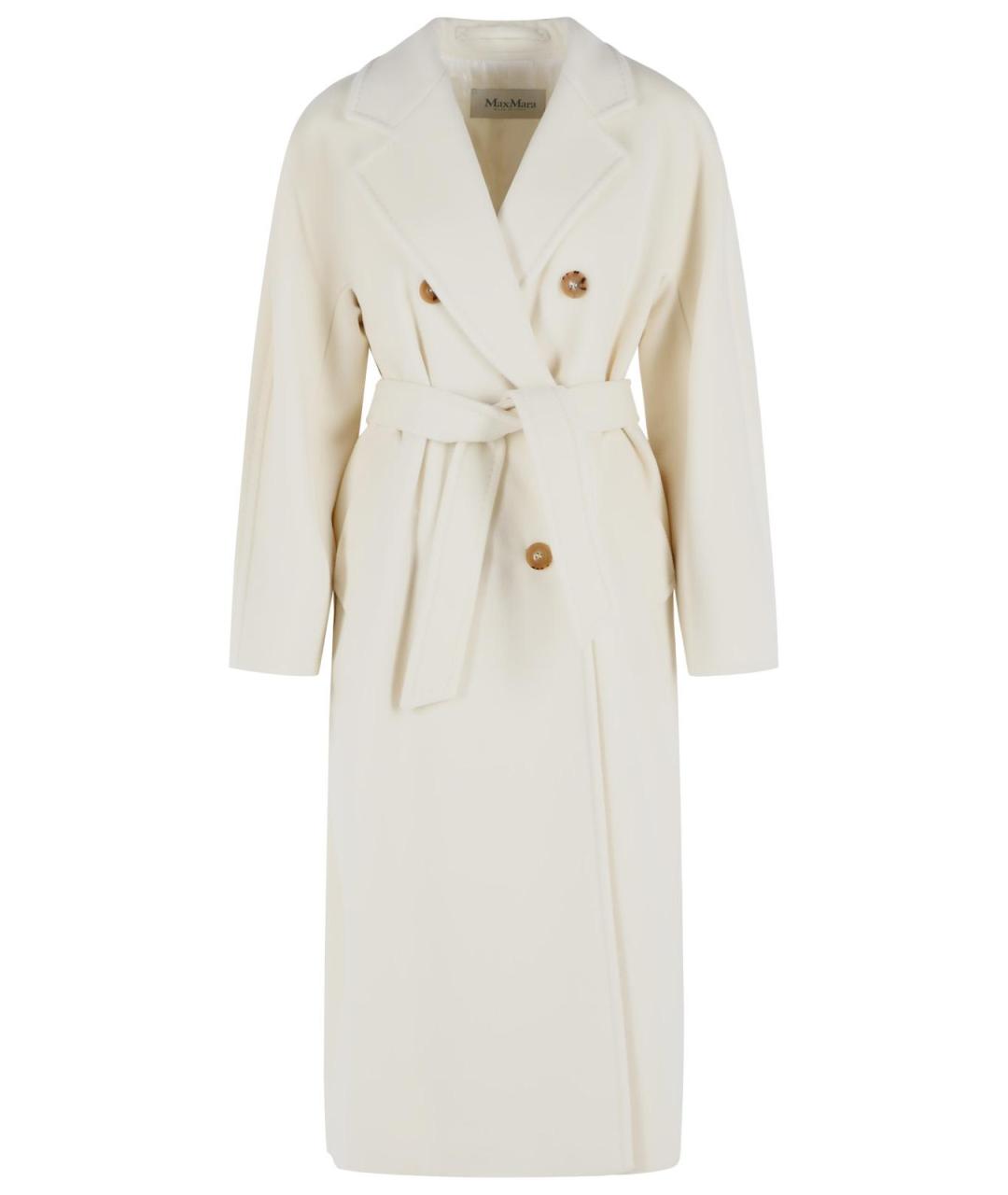 MAX MARA Белое шерстяное пальто, фото 1