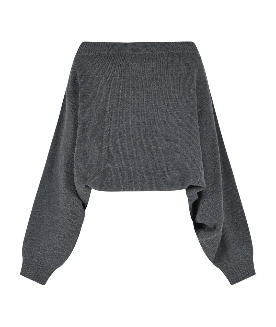 MM6 MAISON MARGIELA Серый шерстяной джемпер / свитер, фото 3