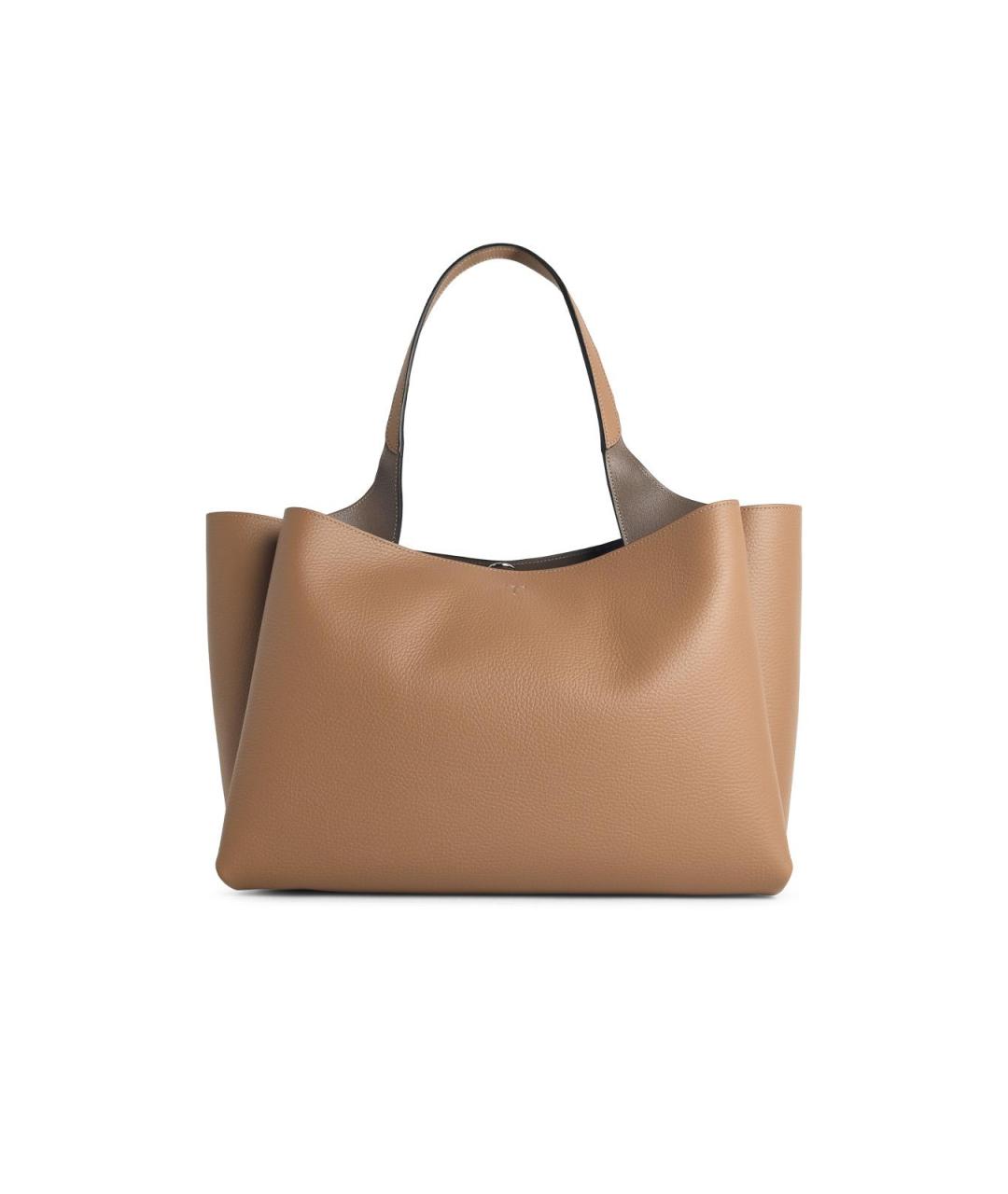 TOD'S Коричневая кожаная сумка тоут, фото 3