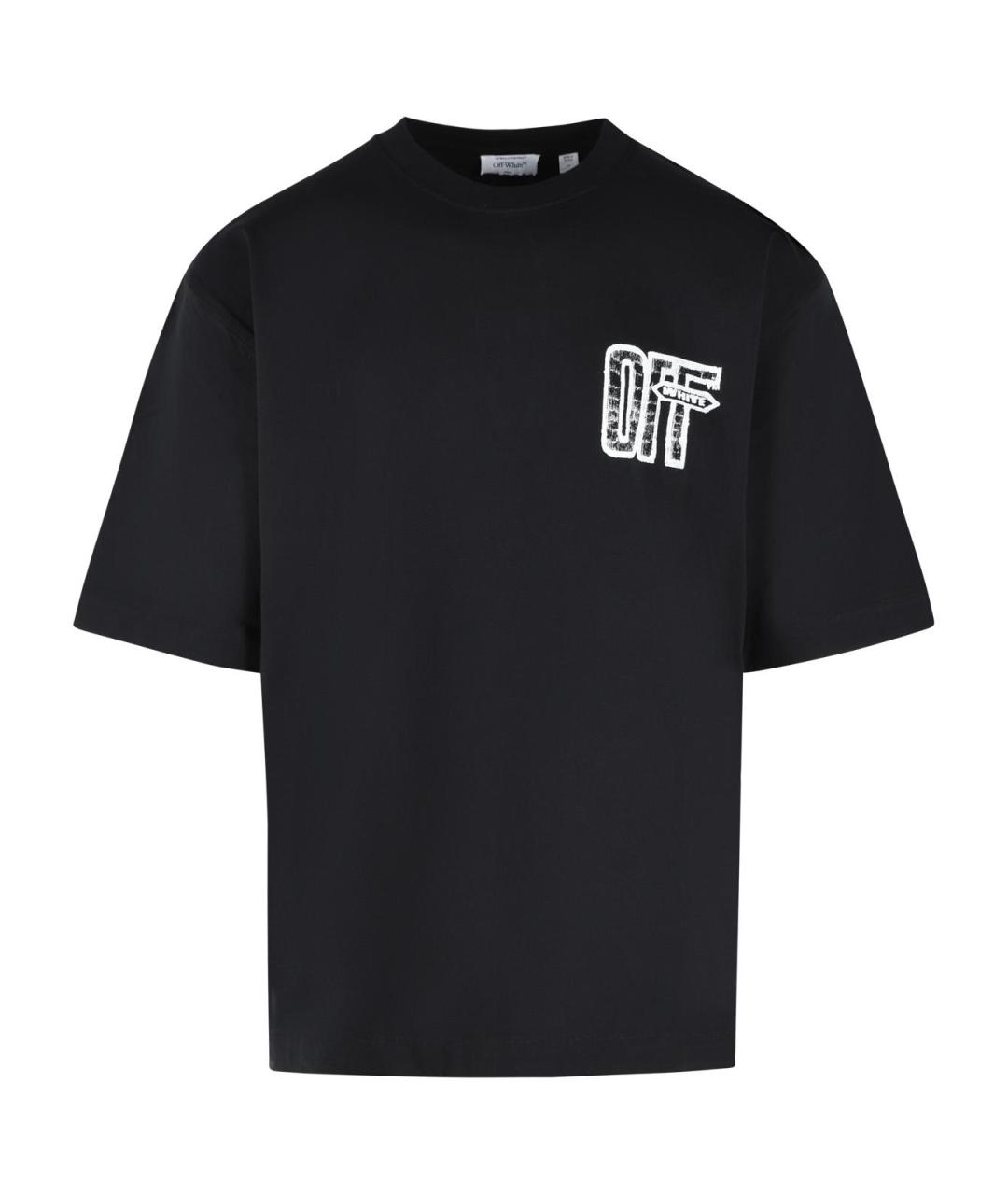 OFF-WHITE Черная хлопковая футболка, фото 1