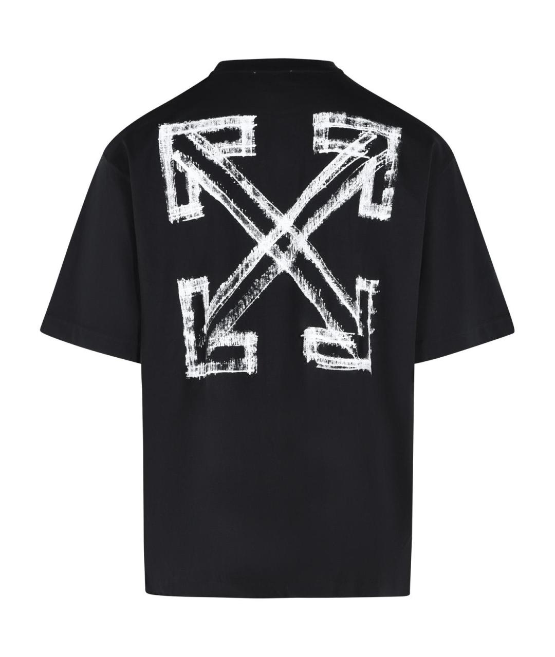 OFF-WHITE Черная хлопковая футболка, фото 3