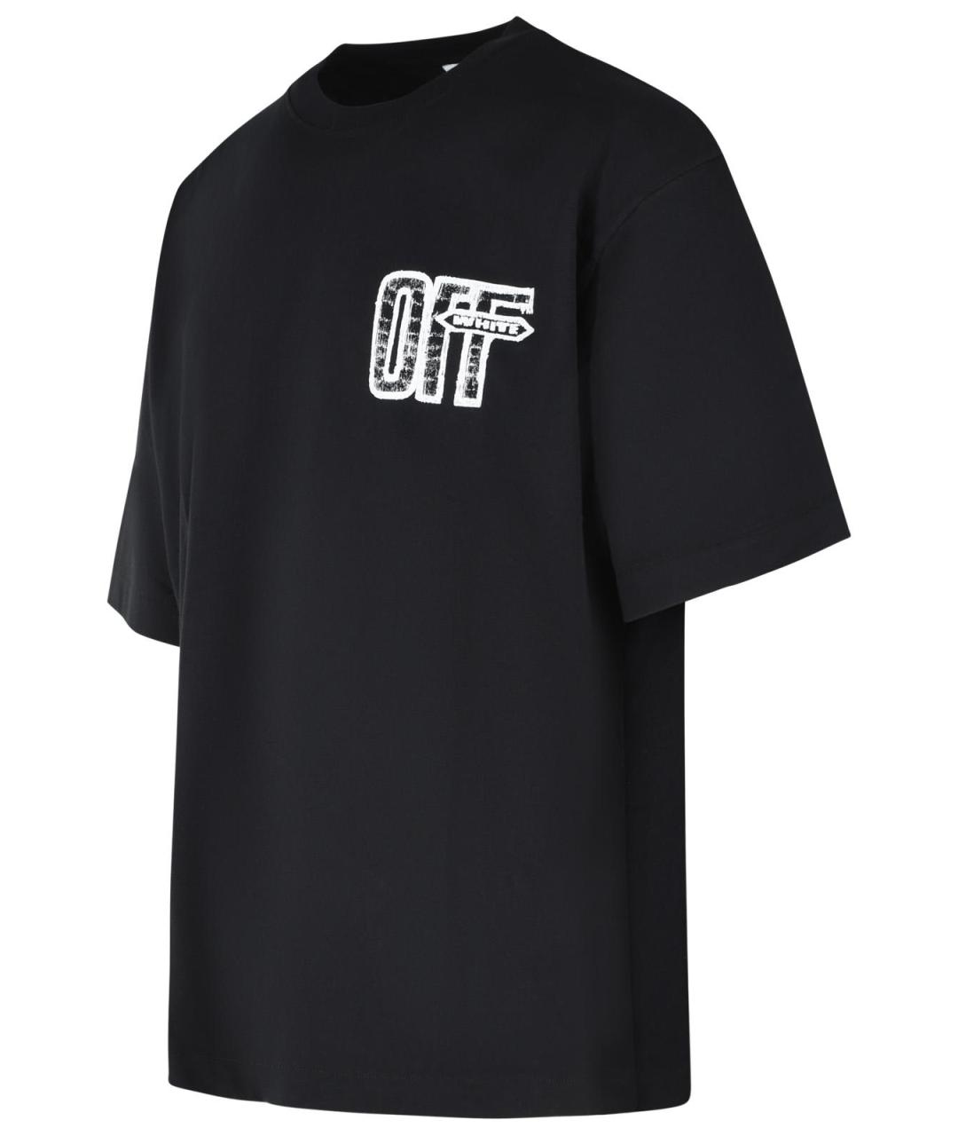 OFF-WHITE Черная хлопковая футболка, фото 2