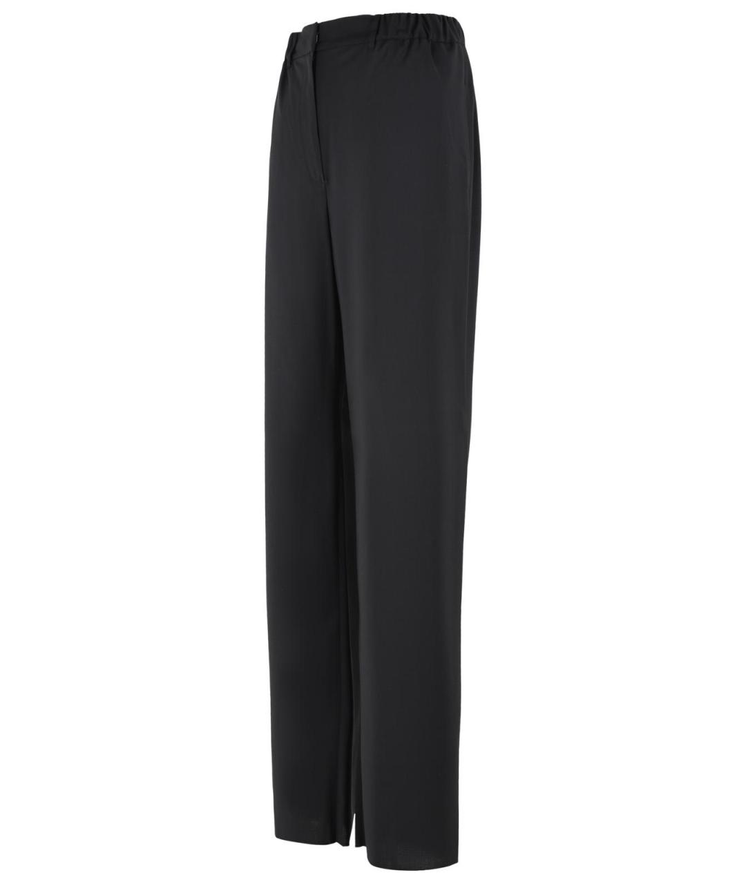 MAX MARA Черные шерстяные прямые брюки, фото 2